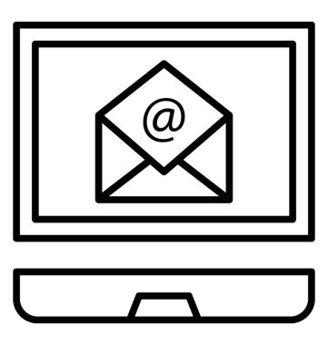  E-pazarlama satırı vektör simgesi