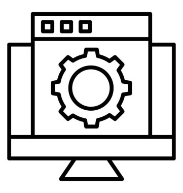  Web Optimizasyonu satırı vektör simgesi