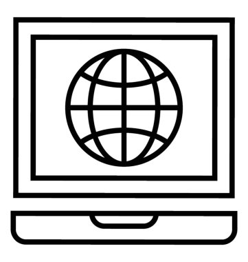  Internet satırı vektör simgesi