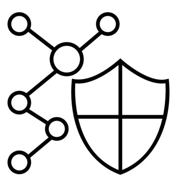  Ağ koruma satırı vektör simgesi