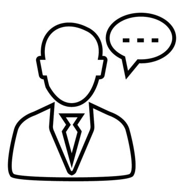  Geri bildirim satırı vektör simgesi