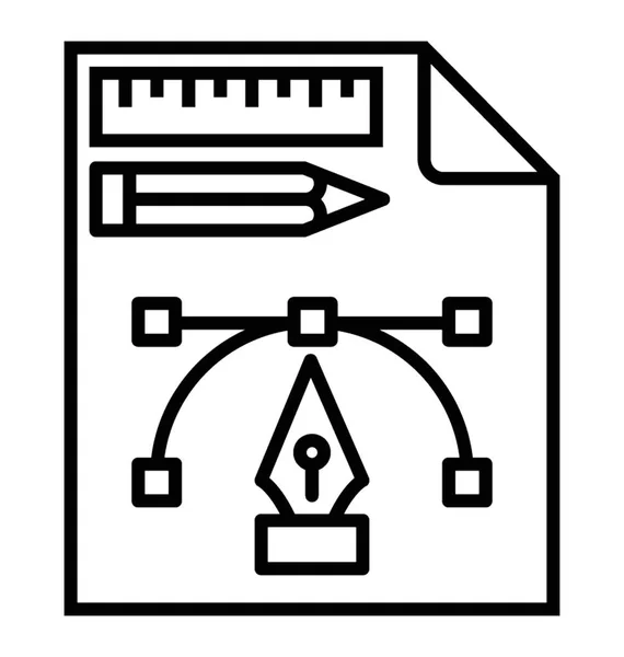 Design Line Vector Icon — Stock Vector