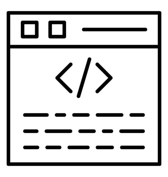 Línea de codificación Vector Icono — Vector de stock