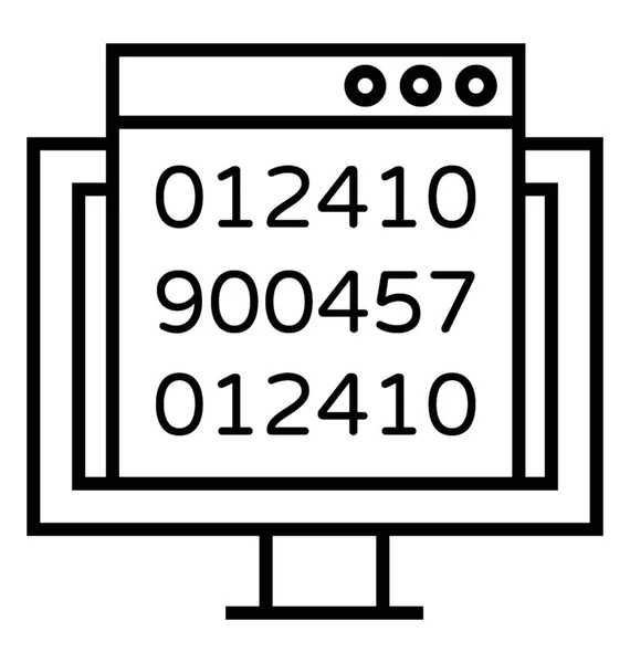 Línea de codificación Vector Icono — Archivo Imágenes Vectoriales