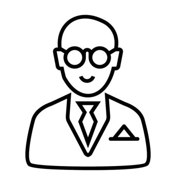  Yöneticisi çizgi vektör simgesi