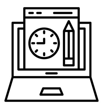  Web tasarım çizgisi vektör simgesi