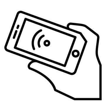  Telefon sinyallerini satırı vektör simgesi