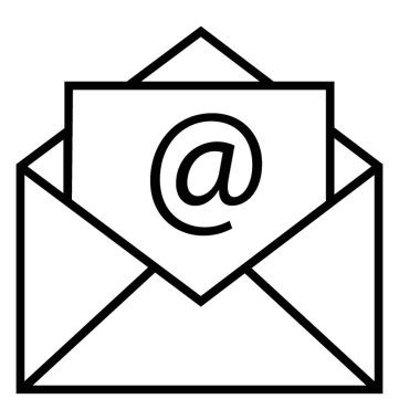  E-posta çizgi vektör simgesi