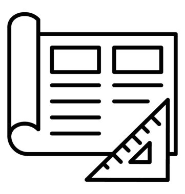  Mavi baskı satırı vektör simgesi