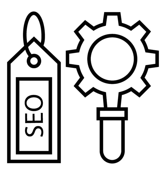 Seo línea vector icono — Vector de stock