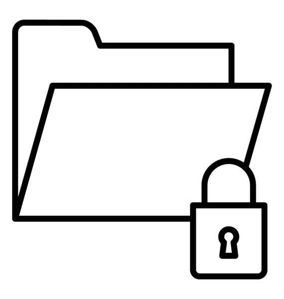 Línea de seguridad de datos Vector Icono — Archivo Imágenes Vectoriales