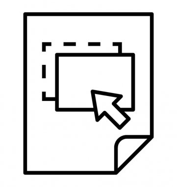  Sürükle bırak çizgi vektör simgesi