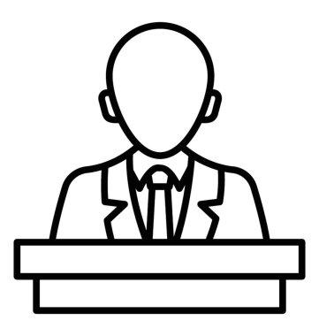  Konferans odası satırı vektör simgesi