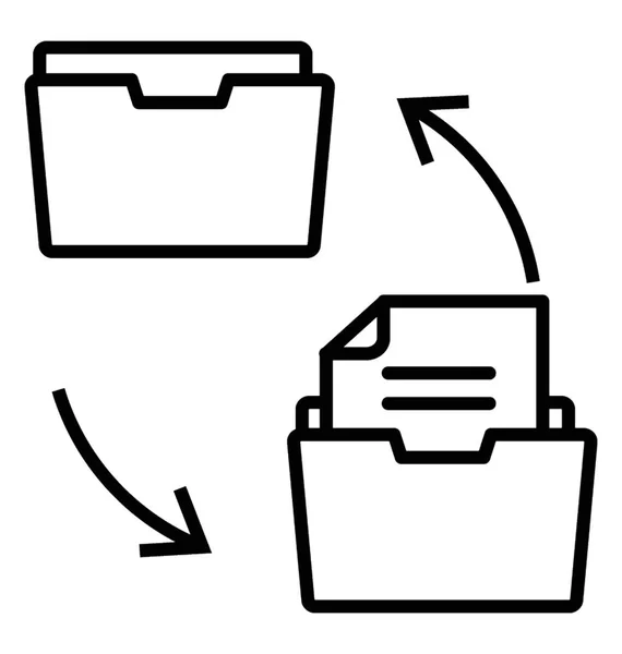 Línea de transferencia Vector Icono — Archivo Imágenes Vectoriales