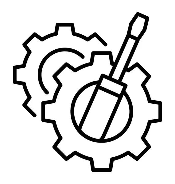 Paramètres Ligne Icône vectorielle — Image vectorielle