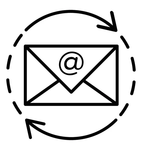 Email Marketing Line Icône vectorielle — Image vectorielle