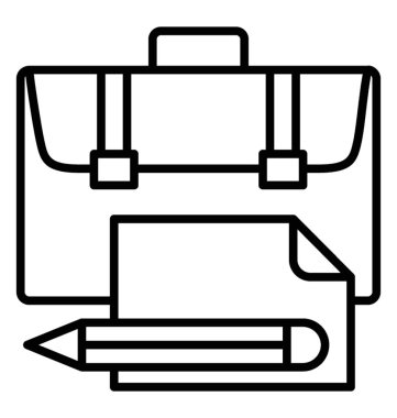  Portföy satırı vektör simgesi