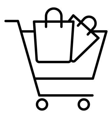  E ticaret satırı vektör simgesi