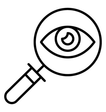  Vizyon satırı vektör simgesi