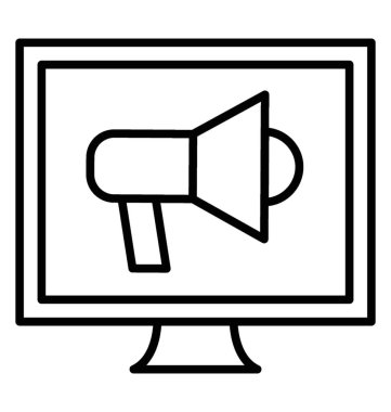  dijital pazarlama çizgisi vektör simgesi