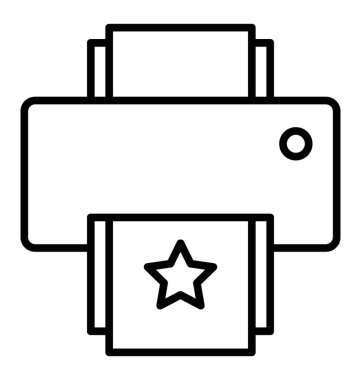  yazıcı satırı vektör simgesi