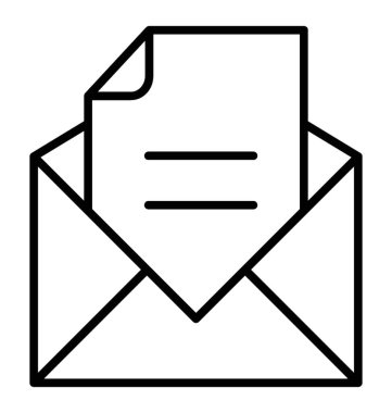  E-posta çizgi vektör simgesi