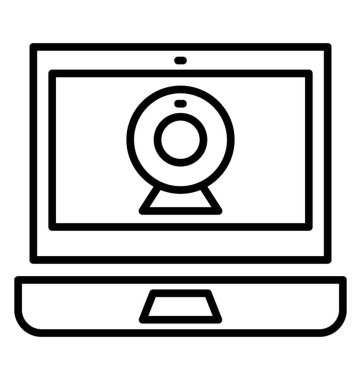  Video konferans satırı vektör simgesi