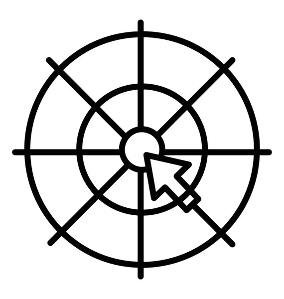 Значок вектора целевой линии — стоковый вектор