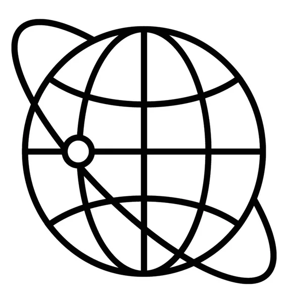 Línea de solución global Vector Icon — Archivo Imágenes Vectoriales