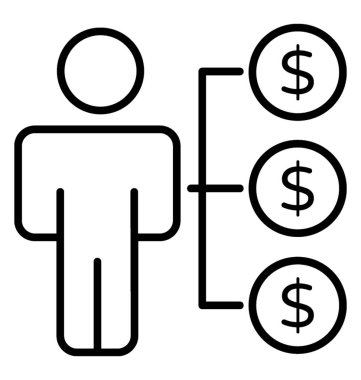  Yönetim satırı vektör simgesi