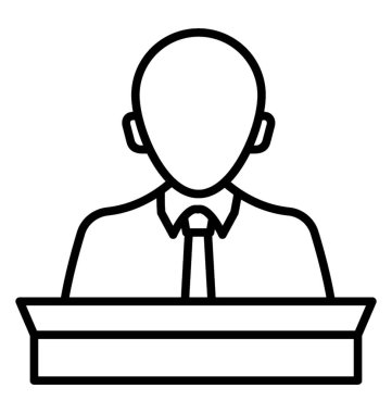  İşadamı satırı vektör simgesi