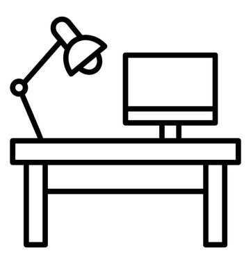  Çalışma alanı satırı vektör simgesi