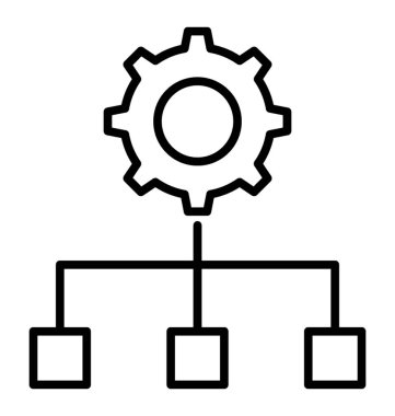  Organizasyon satırı vektör simgesi
