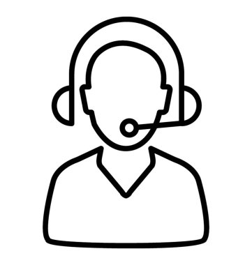  Müşteri hizmeti çizgisi vektör simgesi