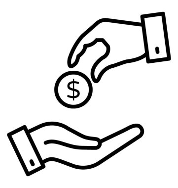  Yatırım satırı vektör simgesi