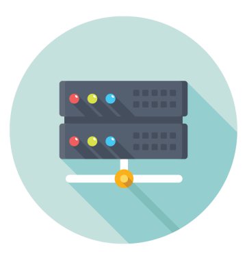  sunucu ağ vektör simgesi