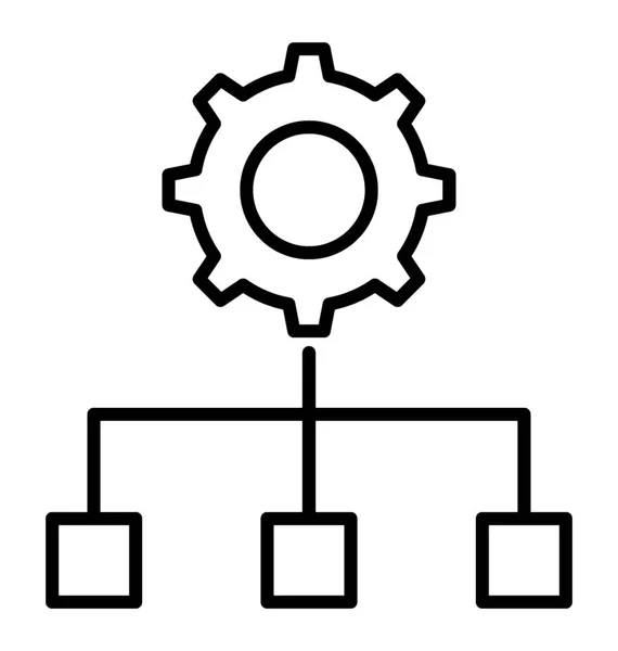 Linha de organização Vector Ícone — Vetor de Stock