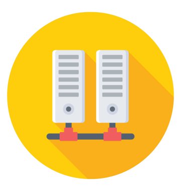  sunucu ağ vektör simgesi