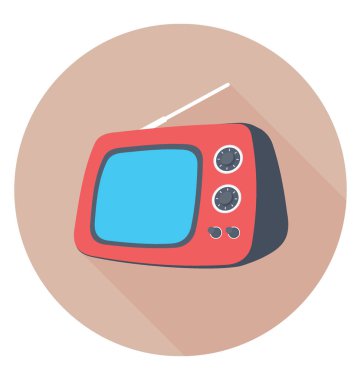  Retro tv vektör simgesi