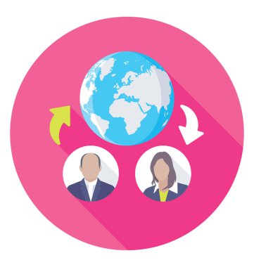  Küresel iletişim vektör simgesi