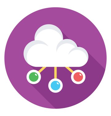  Bulut hosting vektör simgesi