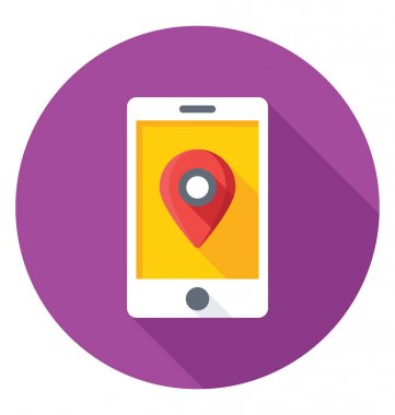  Mobil haritalar vektör simgesi