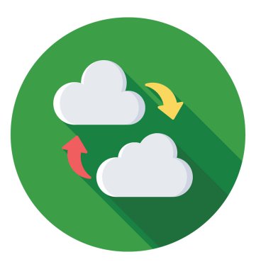  Senkronizasyon vektör simge bulut