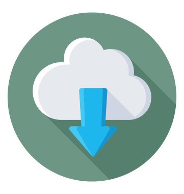  bulut indirme vektörü simgesi