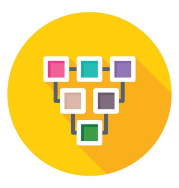  Ağ hiyerarşi vektör simgesi