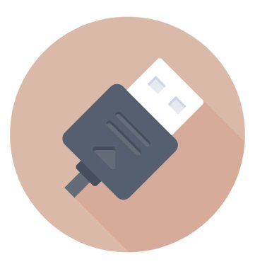  usb dolgu vektör simgesi
