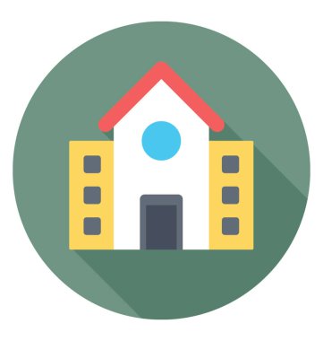  okul oluşturma vektör simgesi