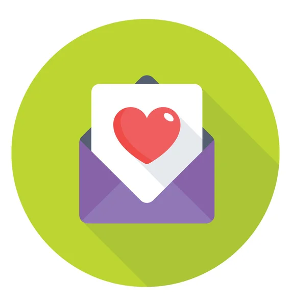 Amor carta vector icono — Archivo Imágenes Vectoriales