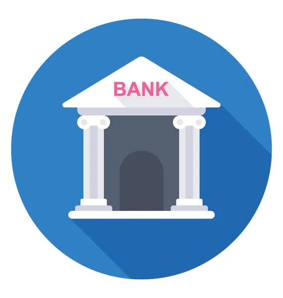 Banco icono vector — Vector de stock