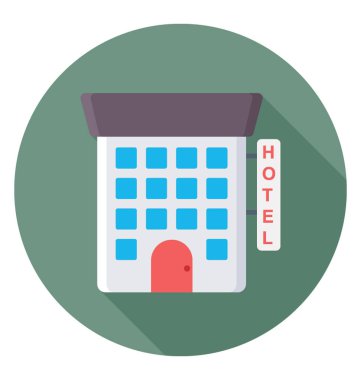  otel binası vektör simgesi